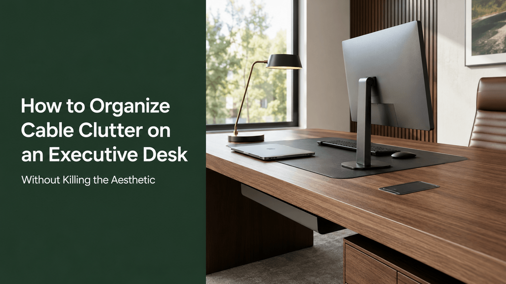 How to Organize Cable Clutter on an Executive Desk (Without Killing the Aesthetic)
