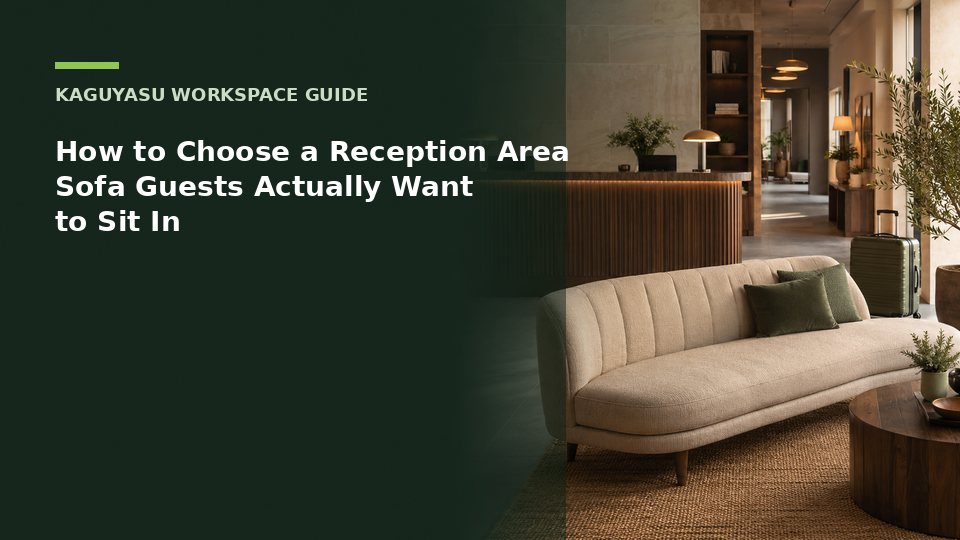 Reception area sofa for a boutique hotel waiting space