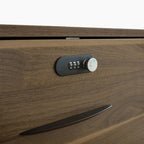 Walnut L-Shaped Executive Desk with Power and Storage – product image 11