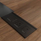 Walnut L-Shaped Executive Desk with Power and Storage – product image 9