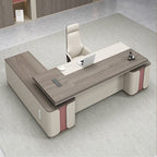 Natural L-Shaped Executive Desk with Side Cabinet - LBZ-411 - product image 2