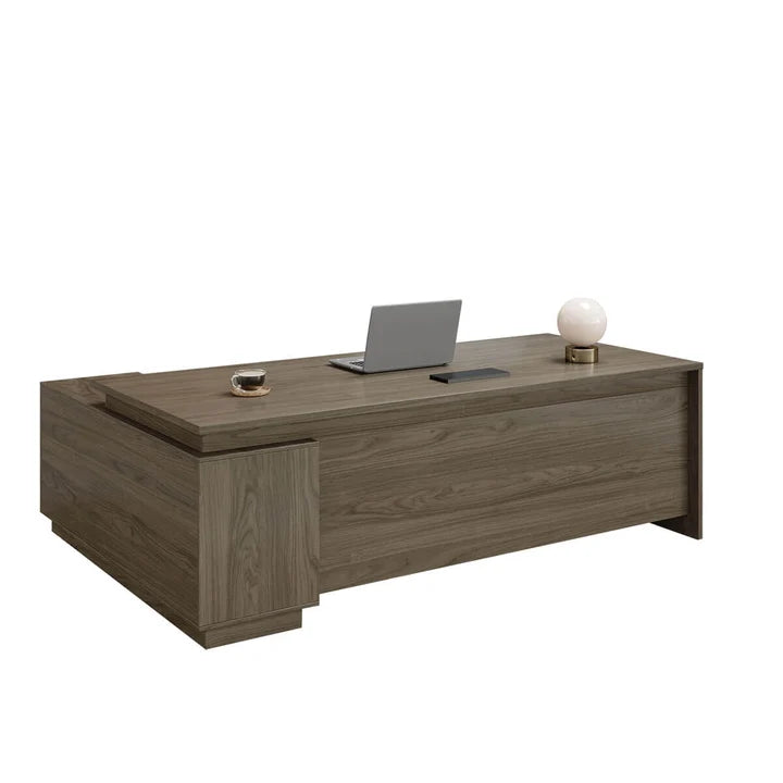 Walnut_Executive_Desk_with_Return_and_Integrated_Storage_kaguyasu_LBZ-2141_Main_picture 2