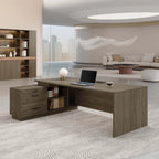 Walnut_Executive_Desk_with_Return_and_Integrated_Storage_kaguyasu_LBZ-2141_Main_picture 4