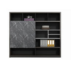 black marble modern l shaped executive desk kaguyasuLBZ 2135 main images 5