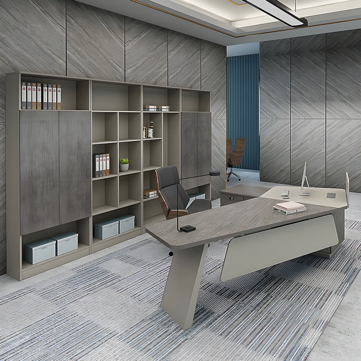 curved desk corner desk with storage kaguyasuLBZ 10152 main images 2