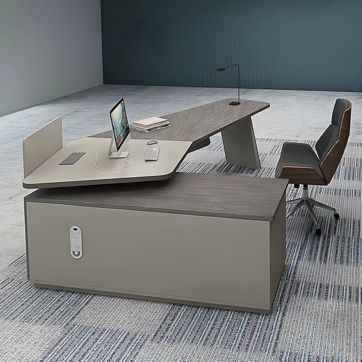 curved desk corner desk with storage kaguyasuLBZ 10152 main images 4
