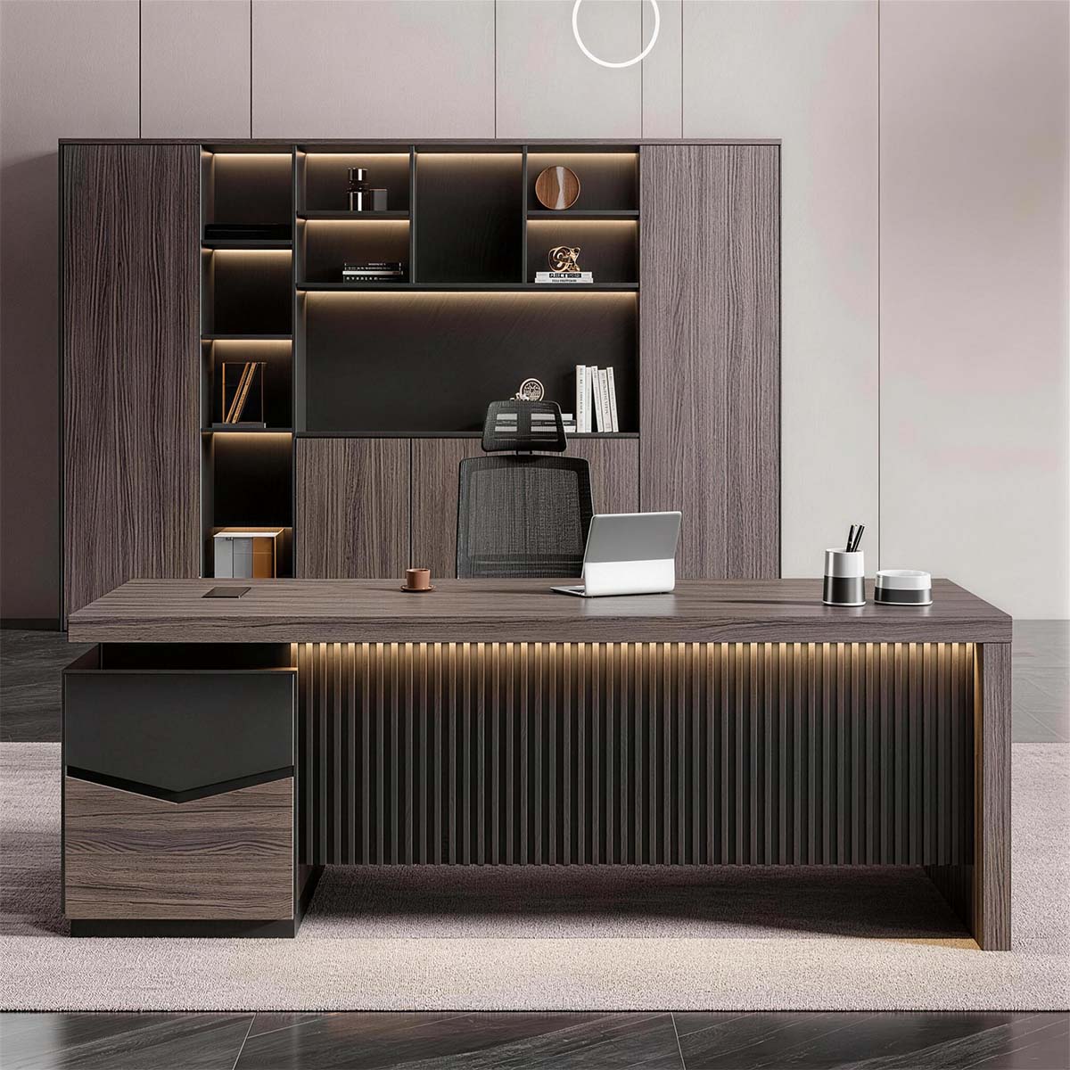 dark-office-scene-walnut-desk-executive-desk-with-credenza-lbz-t092