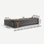 detailed image gray l shaped executive desk with side cabinet dial lock LBZ M024 6