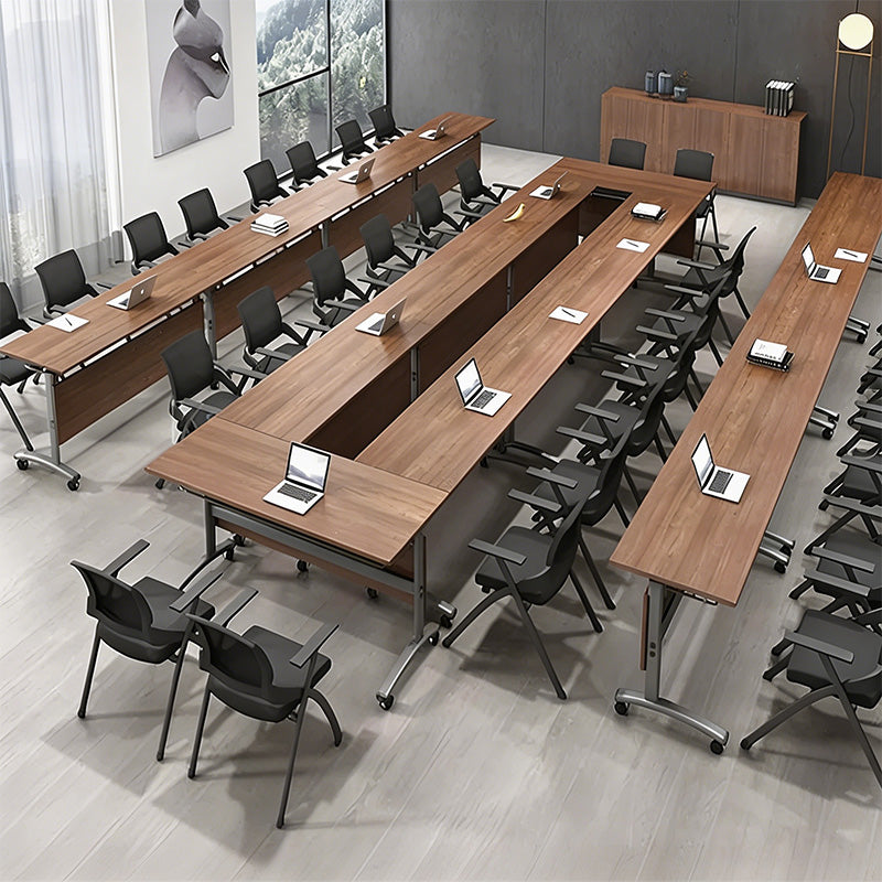 folding computer desk on wheels office meeting table kaguyasuHYZ K001 main images 4