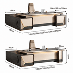 front dimensions modern executive desk large office desk lbz k052 2