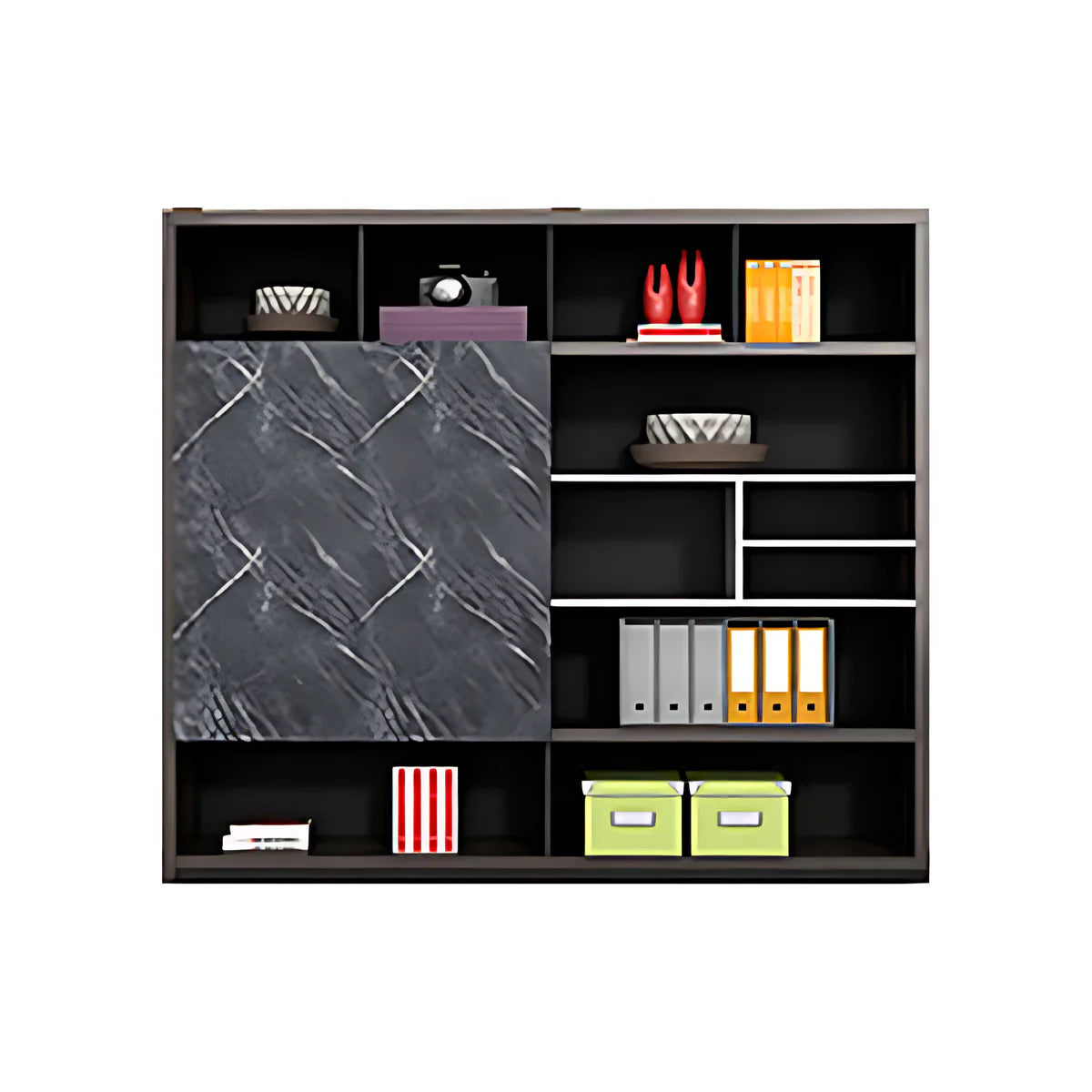 l shaped executive desk dark wood desk with storage kaguyasuLBZ 701 main images 14
