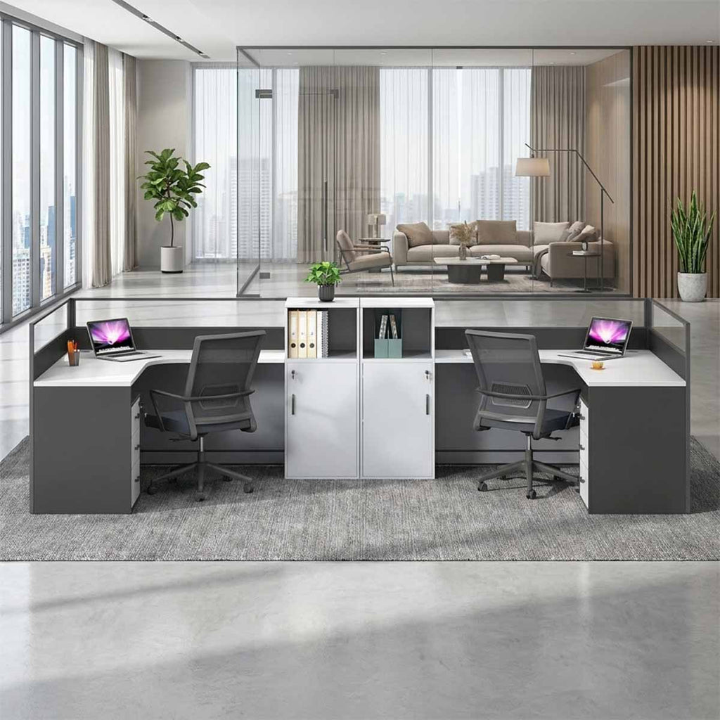 l shaped office desk work station kaguyasuBGZ k 209 main images 1