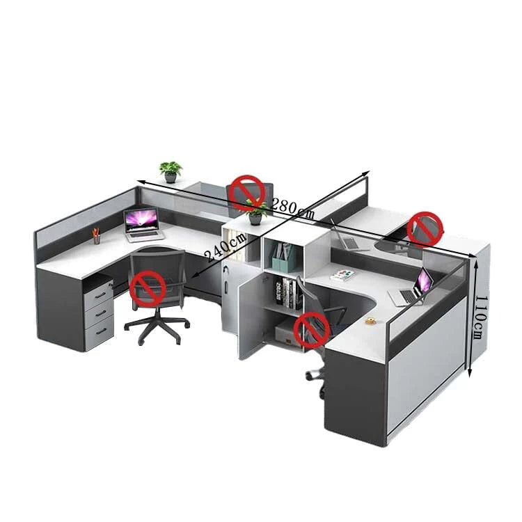 l shaped office desk work station kaguyasuBGZ k 209 main images 8