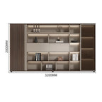 large brown bookcase cabinets and display cabinets kaguyasuLBG K005 main images 5