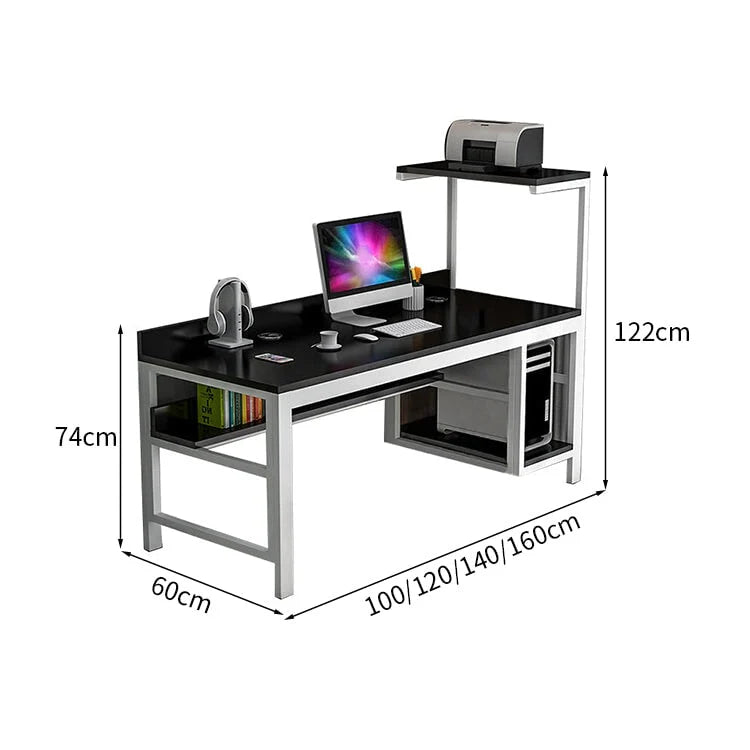large computer desk desk with back panel kaguyasuBGZ 169 detailed images 2