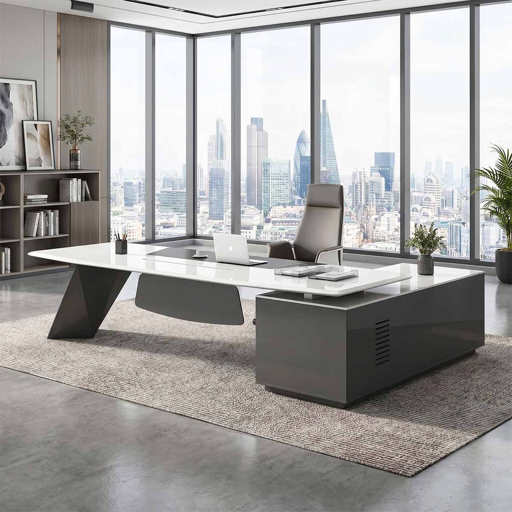 luxury executive desk high gloss l shaped desk kaguyasuLBZ 2150 main images