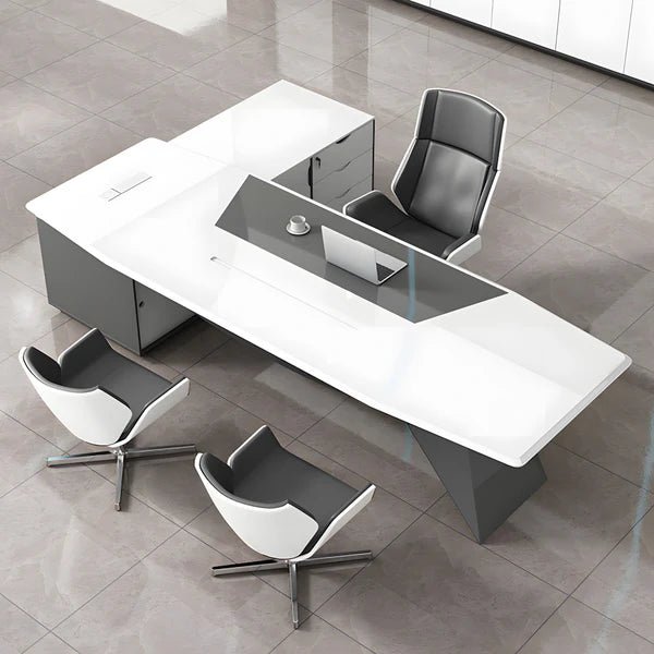 luxury executive desk high gloss l shaped desk kaguyasuLBZ 2150 main images 20