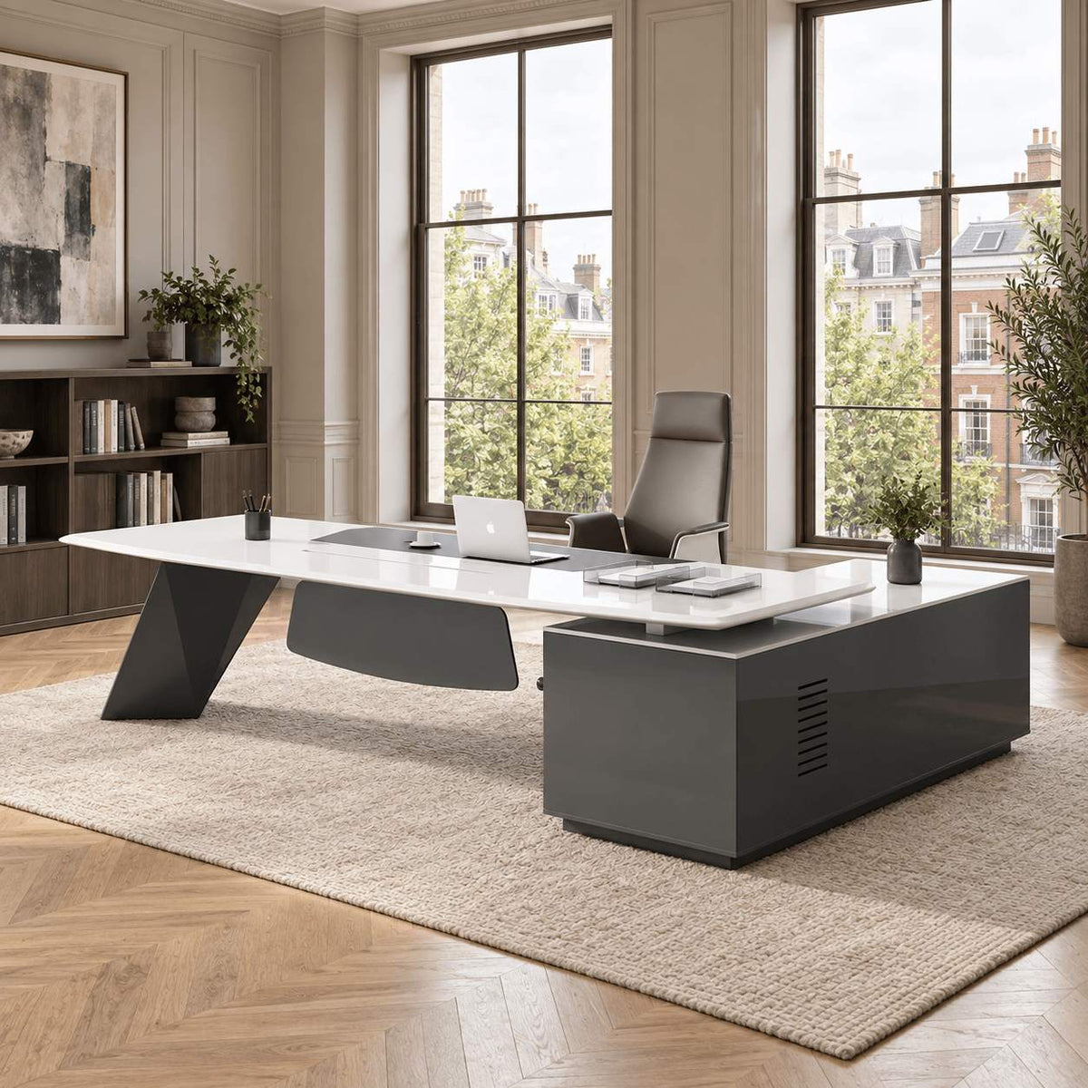 luxury_executive_desk_high_gloss_l-shaped_desk_kaguyasu LBZ-2150_main_images Hauptbild