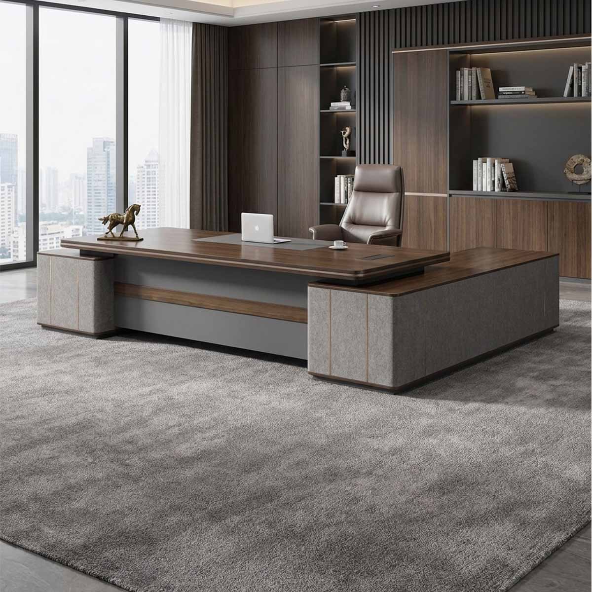 luxury executive office desk corner desk with storage kaguyasuLBZ 10143 main images 6 Hauptbild