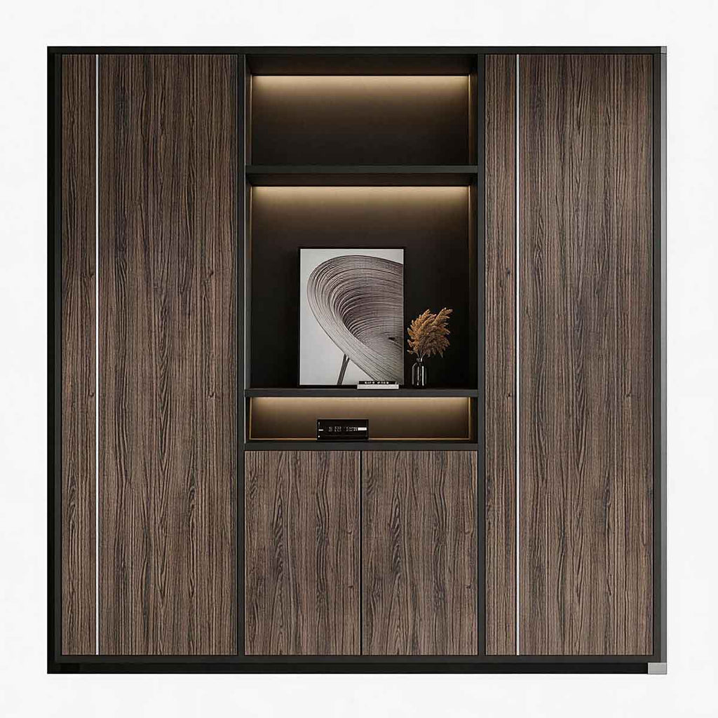Walnut Desk - Executive Desk with Credenza - product image 6