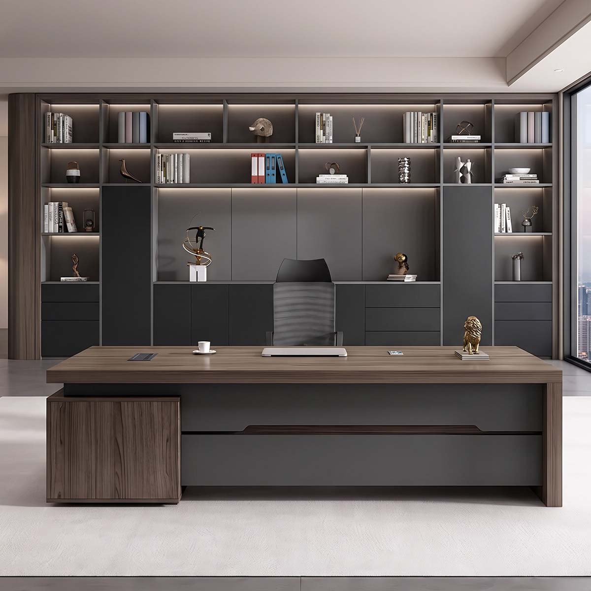 main image executive desk with drawers combination lock LBZ T109 2 Hauptbild