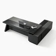 L-Shaped Executive Desk with File Drawers
