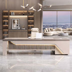 main image l shaped executive desk with side cabinet dial lock LBZ T068 2