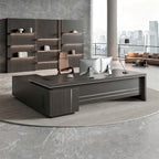 main image modern l shaped executive desk with power outlet side cabinet LBZ 605 3