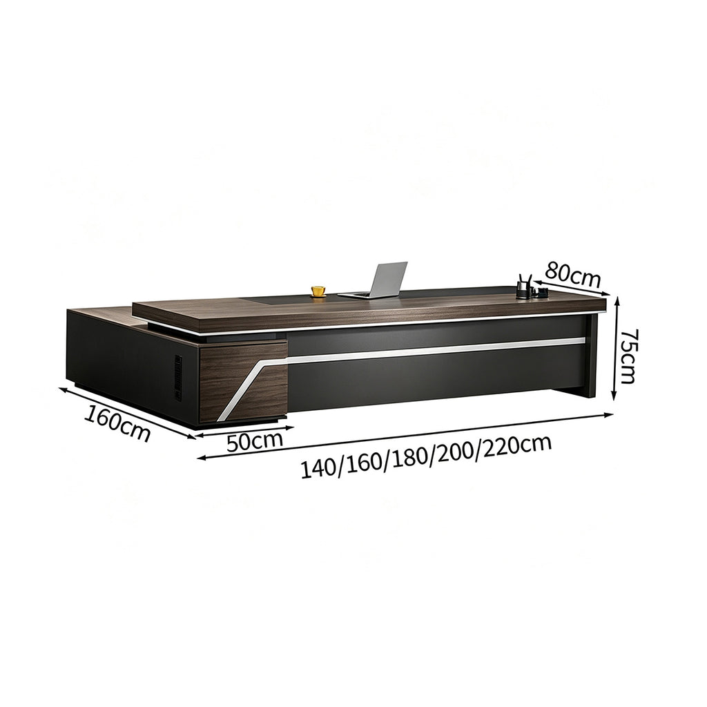main image multifunctional president desk with power outlet pc ventilation LBZ M015 1