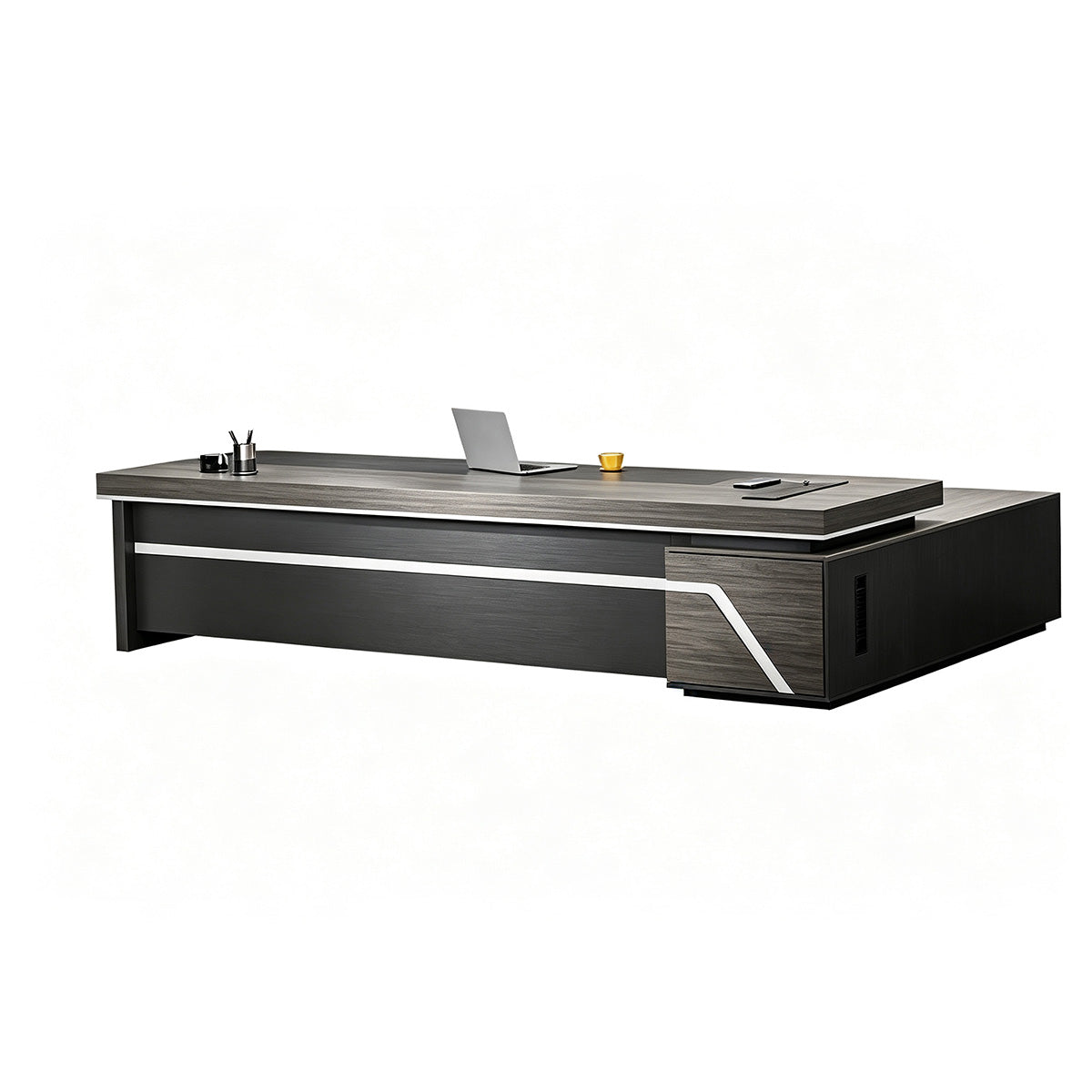 main image multifunctional president desk with power outlet pc ventilation LBZ M015 3
