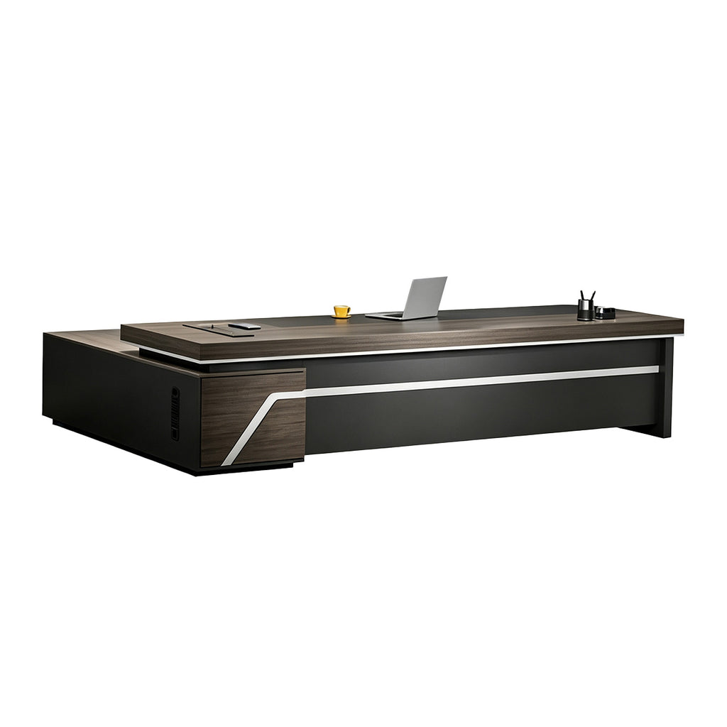 main image multifunctional president desk with power outlet pc ventilation LBZ M015 4