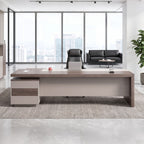 main image wood grain executive desk with side cabinet dial lock LBZ C156 3