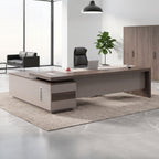 main image wood grain executive desk with side cabinet dial lock LBZ C156 4
