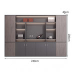 main image wood grain modern executive desk with drawers LBZ C009 1