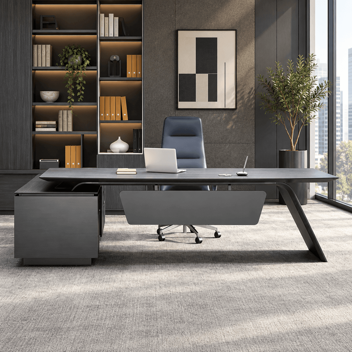 manager_desk_l-shaped_executive_desk_kaguyasu LBZ-10111 Main image