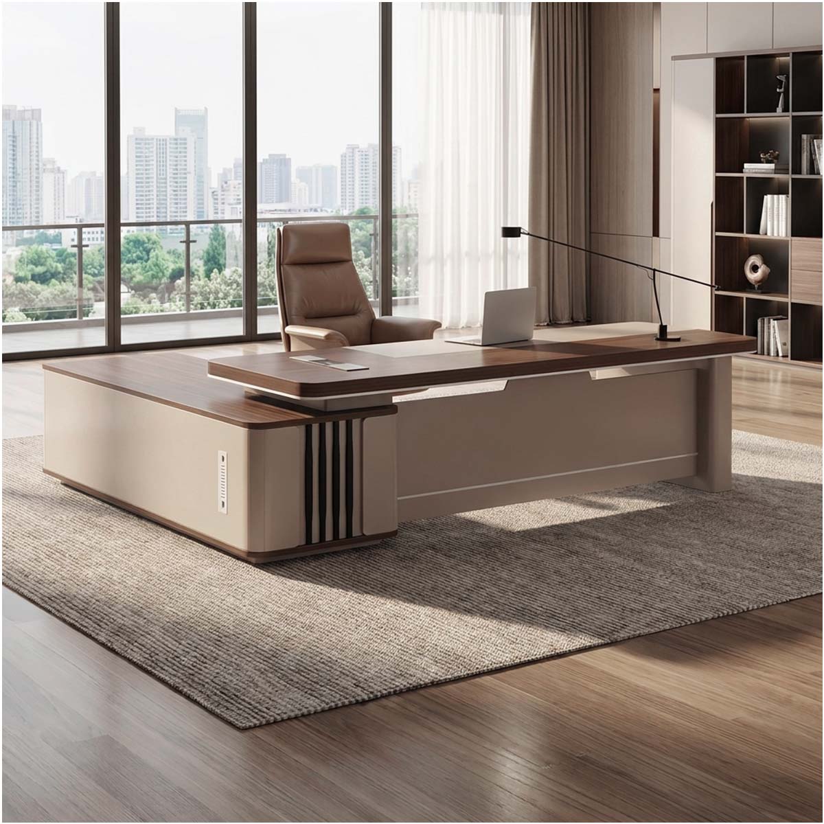 minimalist corner desk executive desk with lock kaguyasuLBZ 7214 main images 1