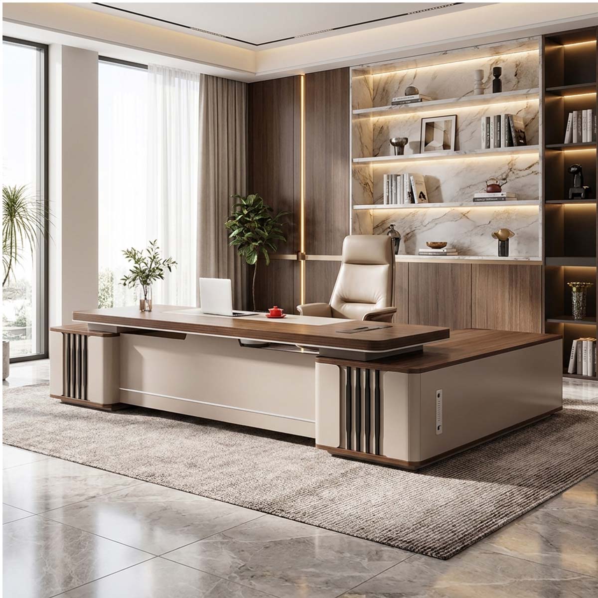minimalist corner desk executive desk with lock kaguyasuLBZ 7214 main images 3