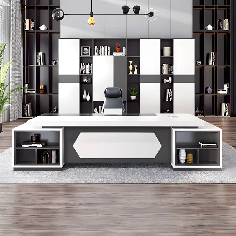 modern boss desk two tone l shaped executive desk kaguyasuLBZ 2191 main images 41