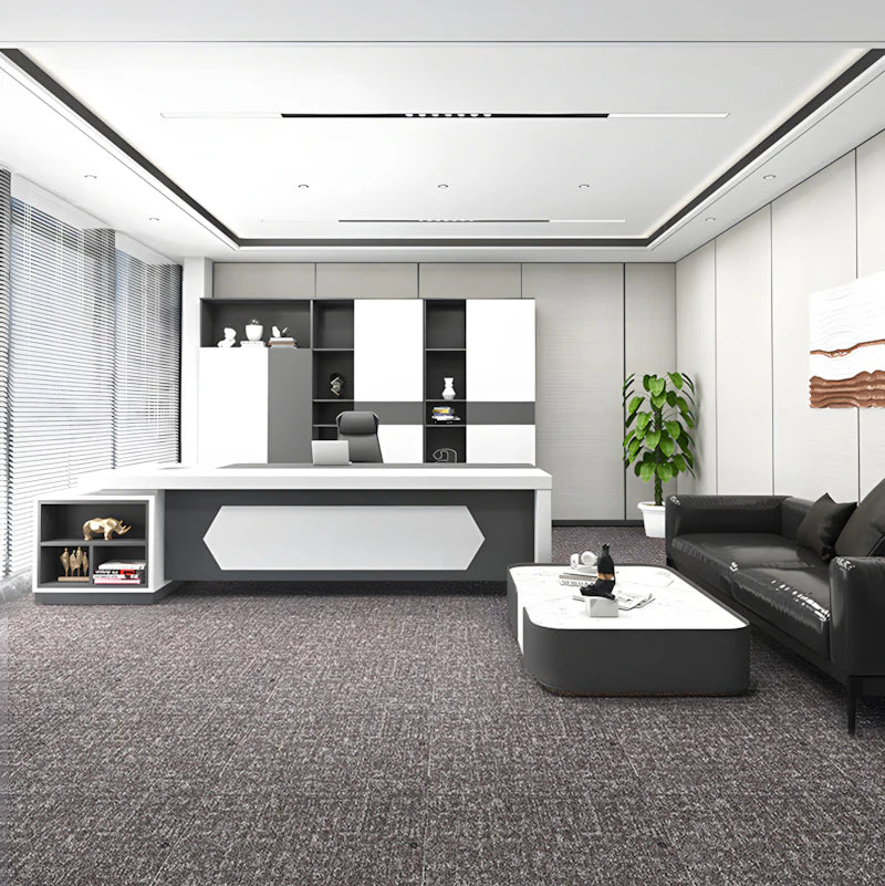 modern boss desk two tone l shaped executive desk kaguyasuLBZ 2191 main images 42