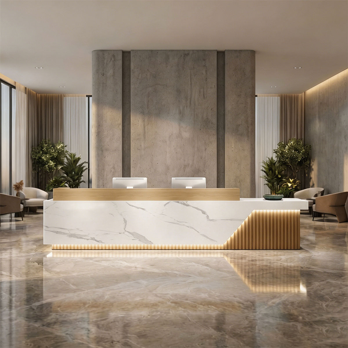 modern office reception desk color blocked reception desk kaguyasuJDT 1094 main images Main image