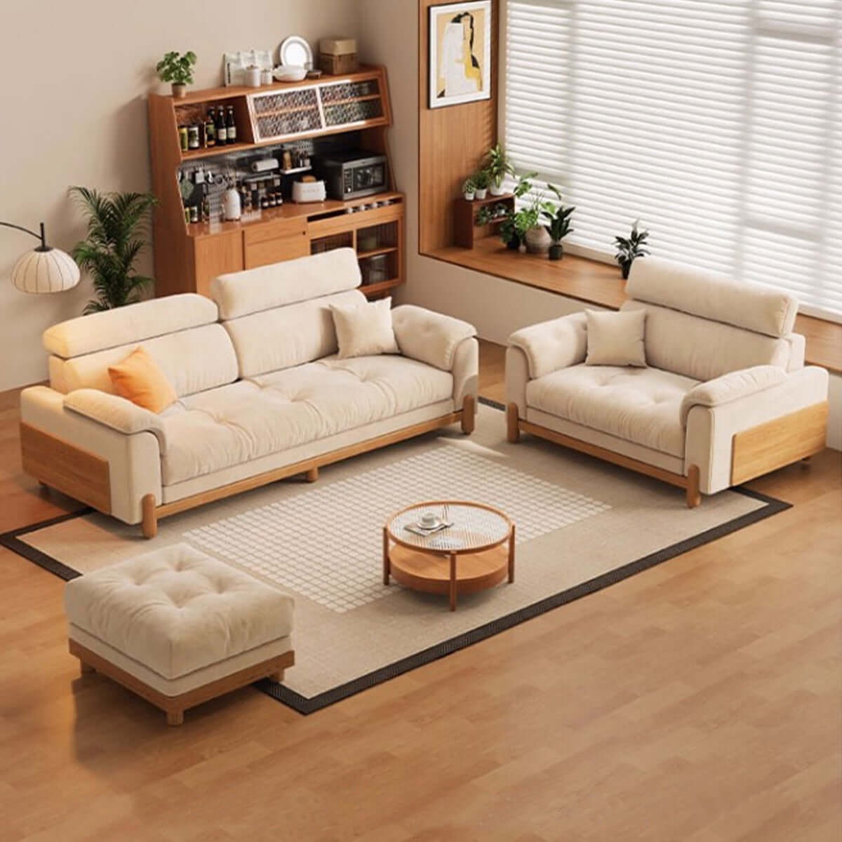 modern sofas versatile l shaped sofas wood frame sofa suite kaguyasuBSF K080 main images Hauptbild