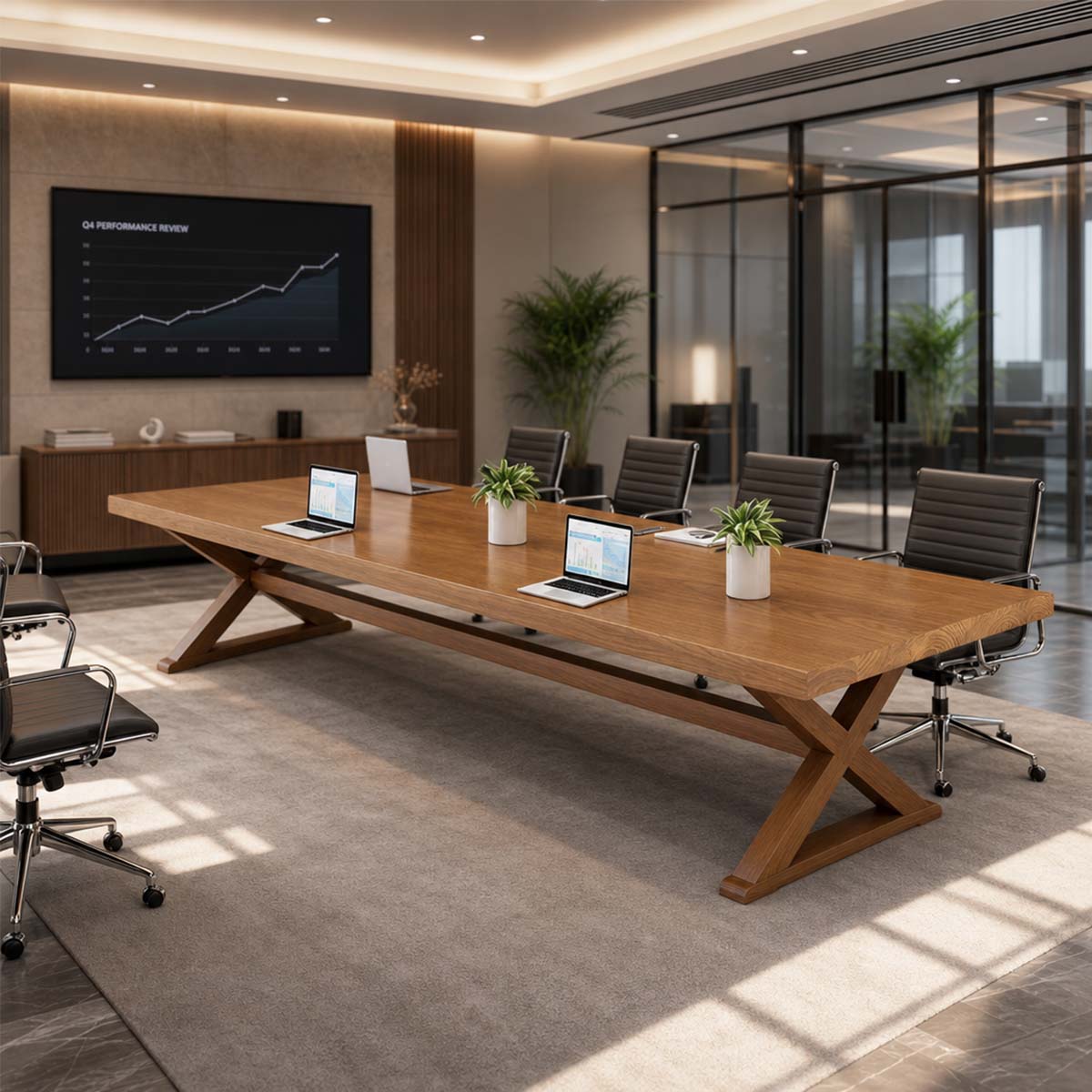 natural wood office table large heavy duty computer deskHYZ 103 main images 3 Hauptbild