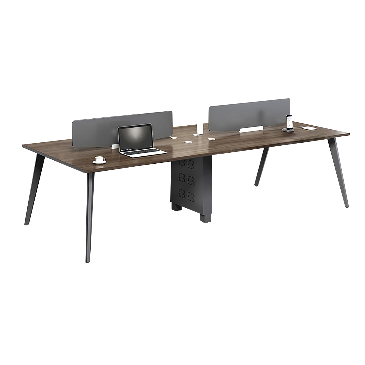 office workstation brown computer desk kaguyasuBGZ 2014 main images 6