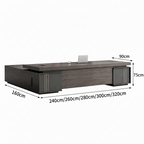 Black Walnut Desk - Large CEO Office Desk - product image