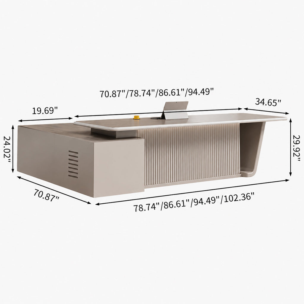 Modern Office Desk with Drawers - Executive Desk - product image 7