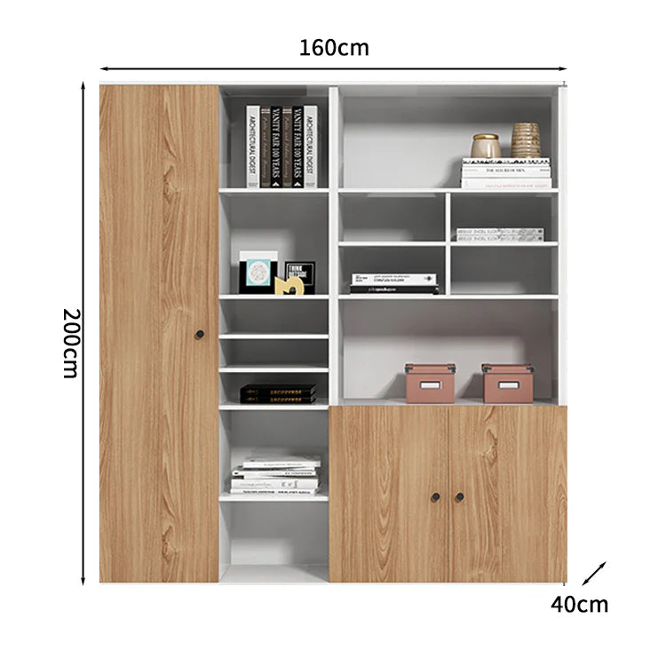 premium executive bookcase oak display cabinet design kaguyasuCWG S056 detailed images 10