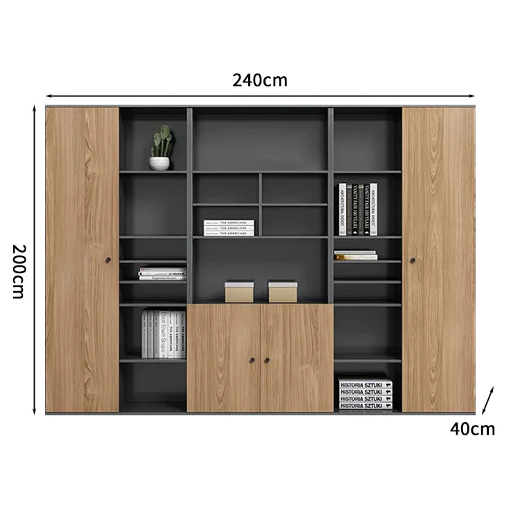 premium executive bookcase oak display cabinet design kaguyasuCWG S056 detailed images 2