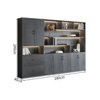 premium white bookcase cabinets and display cabinets kaguyasuCWG K098 detailed images 12