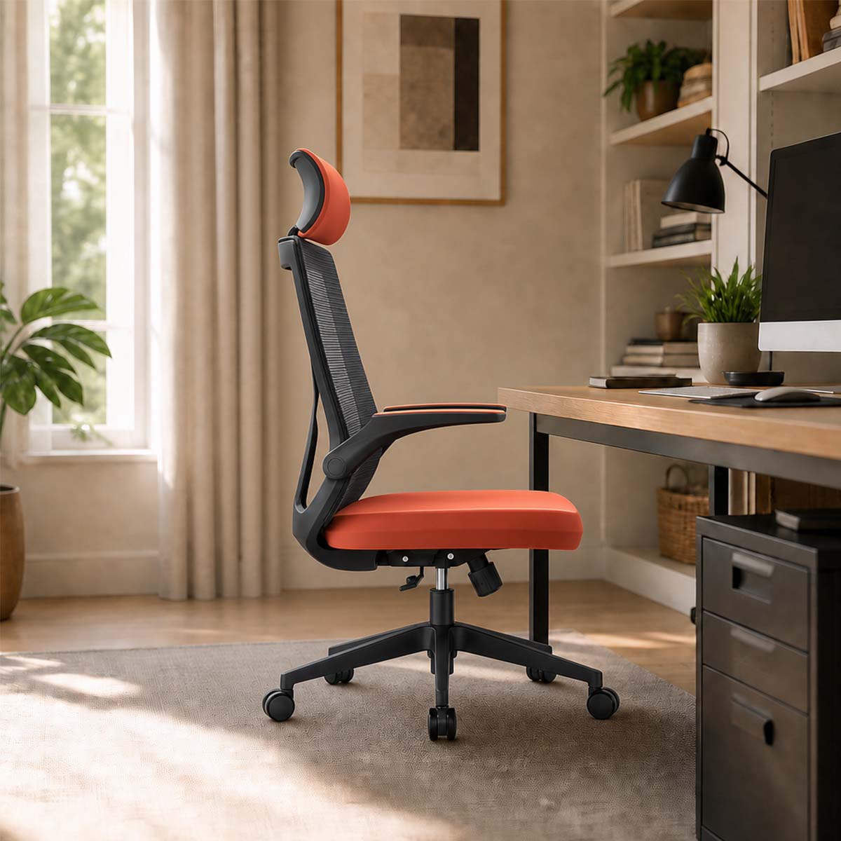 s curve ergonomic office chair black mesh work chair kaguyasuBGY 303 main images 1
