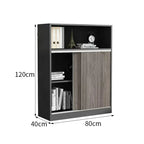 sleek grey bookcase eco friendly shelves with wood kaguyasuCWG m 034 detailed images 6